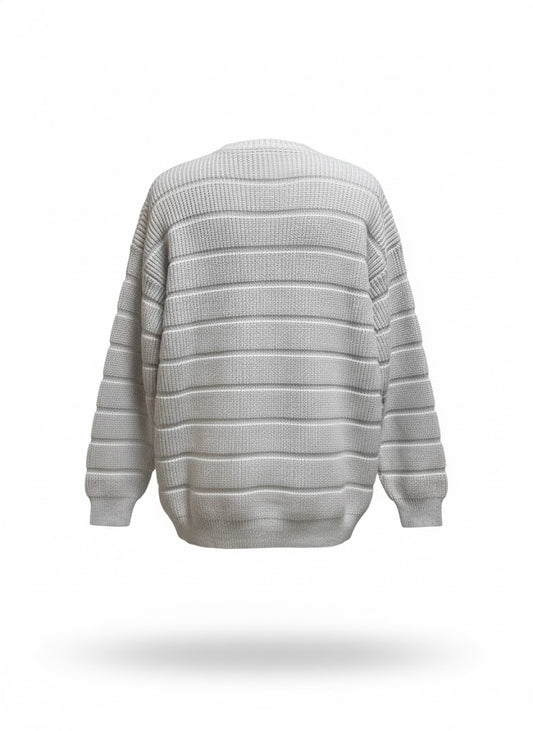 Oversized Ribbed Stripe Crewneck - Men's Edition
