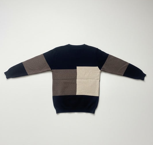 Color Block Crewneck Sweaters - Men's Edition