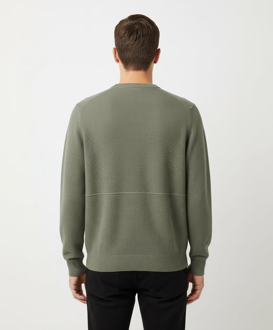 Olive Meridian - Men's Textured Knit Sweater
