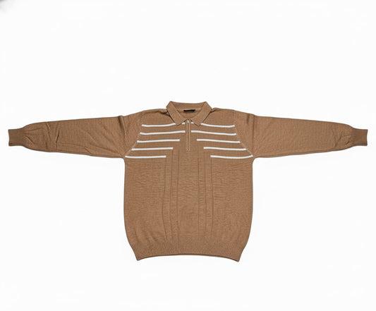 Targetti Rome Men's Knit Sweater - Polo Half Zip