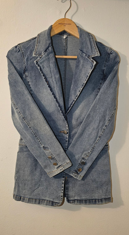 Denim Blazer Jacket - Classic Blue | Nobel Fashions