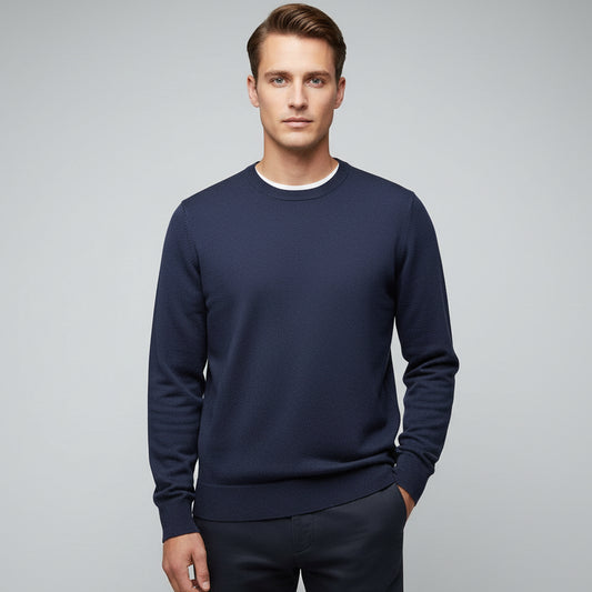Classic Fine Knit Crewneck Sweater - Men's Edition