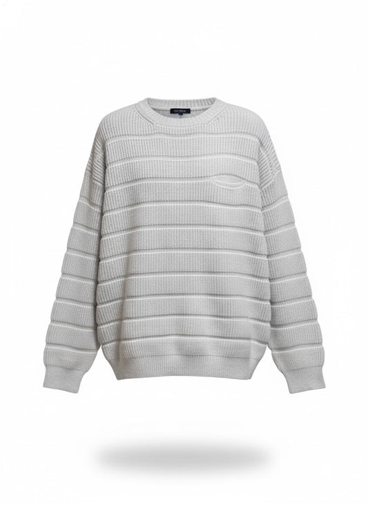Oversized Ribbed Stripe Crewneck - Men's Edition