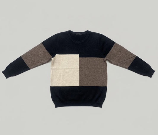 Color Block Crewneck Sweaters - Men's Edition