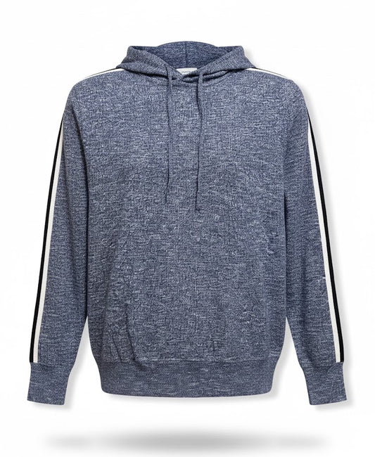 Blue Heather Knit Hoodie - Men's Edition