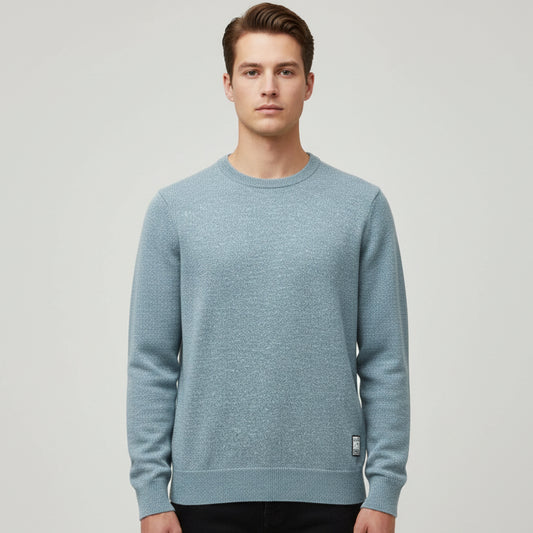 Men's Crewneck Marled Knit Sweater