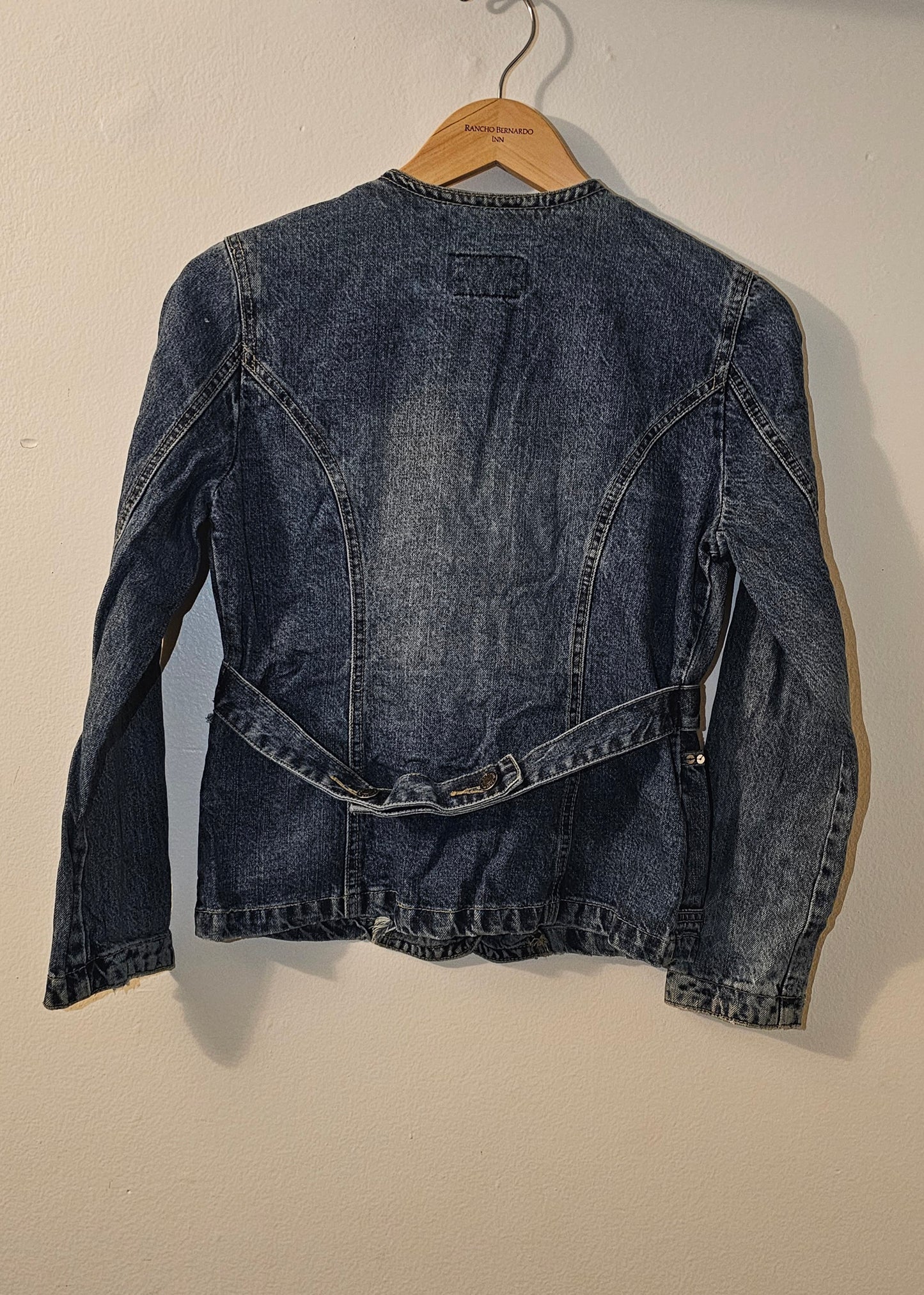 Vintage Denim Fitted Jacket with Stud Detail - Nobel Fashions