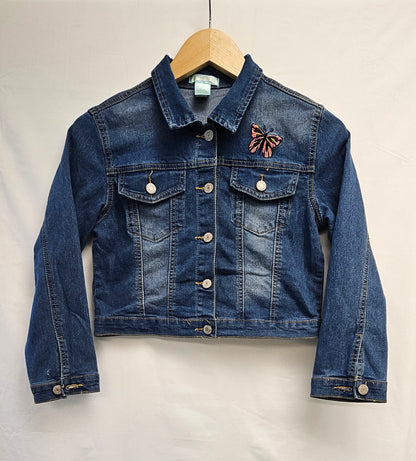 Butterfly Embroidered Denim Jacket - Love Edition
